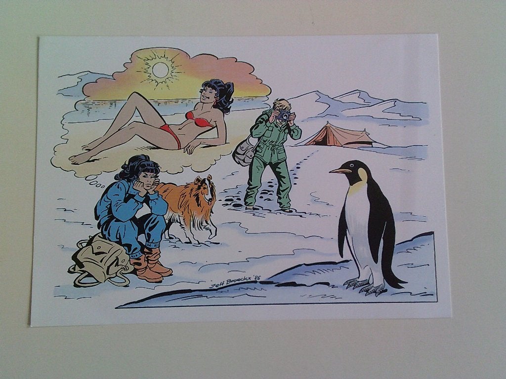 Postkaart  Bessy-Natuurkommando Jeff Broeckx 1986, Ophalen of Verzenden