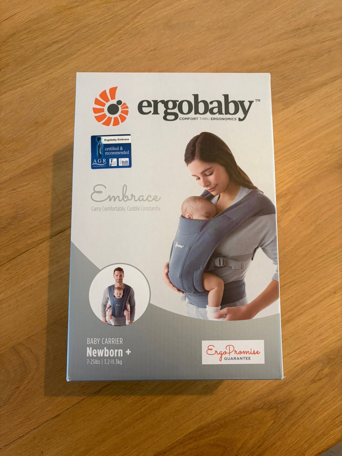 Ergobaby Embrace draagzak Oxford Blue, Ophalen, Zo goed als nieuw, Draagzak