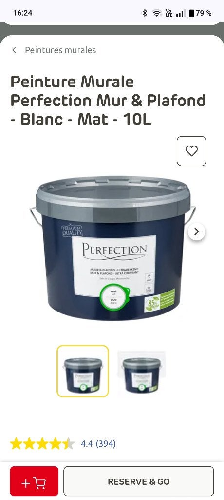 Peinture mur et plafond, Bricolage & Construction, Peinture, Vernis & Laque, Neuf, Enlèvement, Peinture, 5 à 10 litres