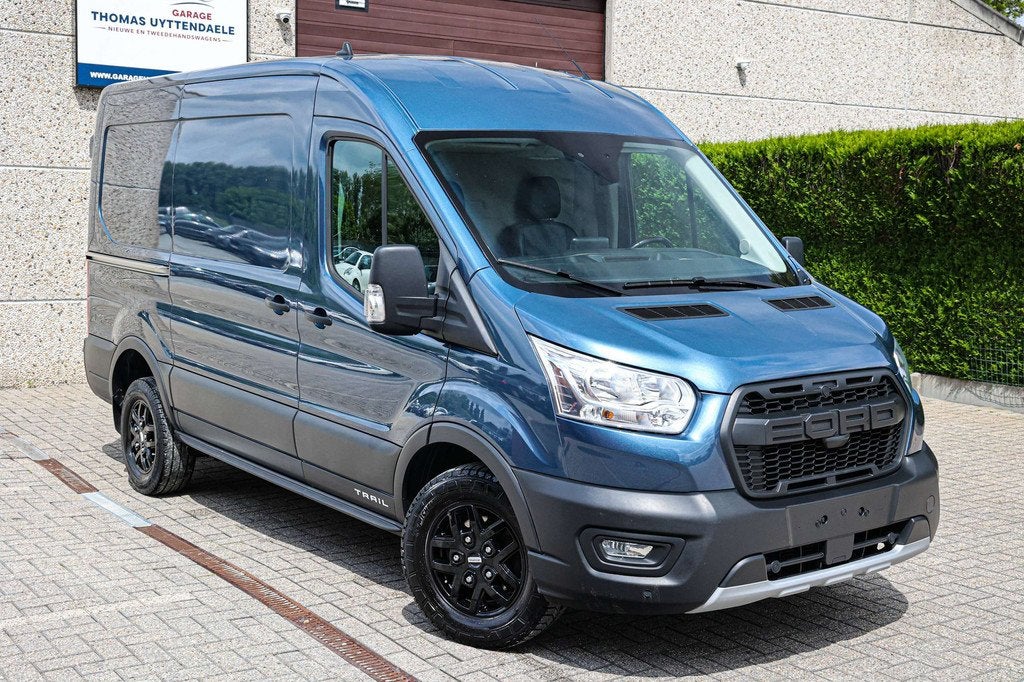 Ford Transit ACHTERUITRIJCAMERA*TRAIL-UITVOERING*3-ZITPLAATS, Voorwielaandrijving, Blauw, Leder, Bedrijf