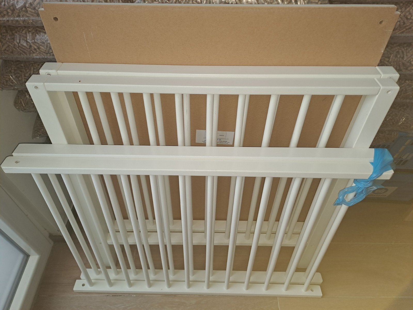 wit babypark, box met matrasje en matrasbeschermer, Kinderen en Baby's, Ophalen, Zo goed als nieuw, Vierkant, In hoogte verstelbaar