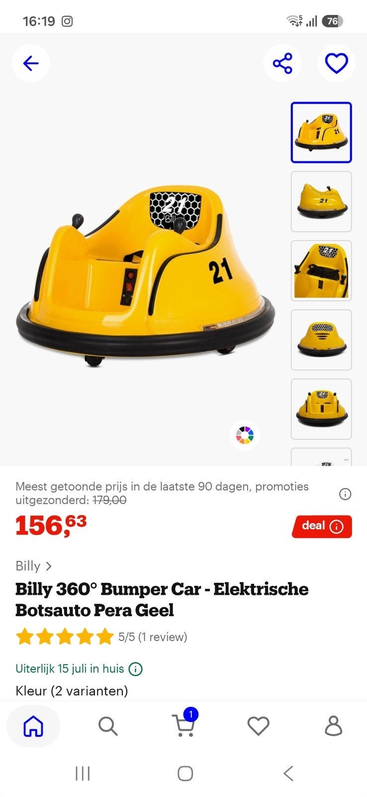 Botsauto voor kinderen, Ophalen