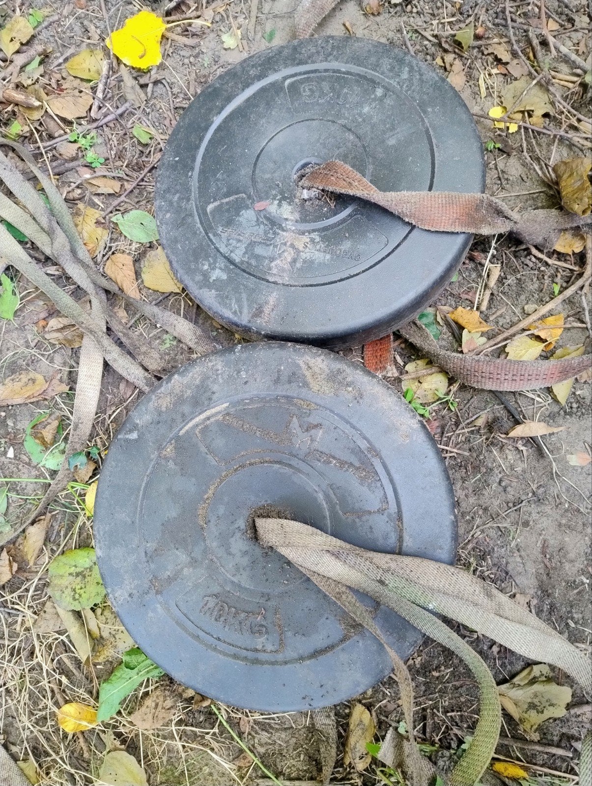 2 gewichten 10kg, Ophalen