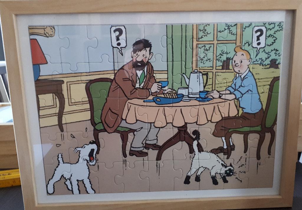 Puzzle Tintin: Petit dejeuner a moulinsart, Collections, Enlèvement, Tintin, Neuf, Autres types