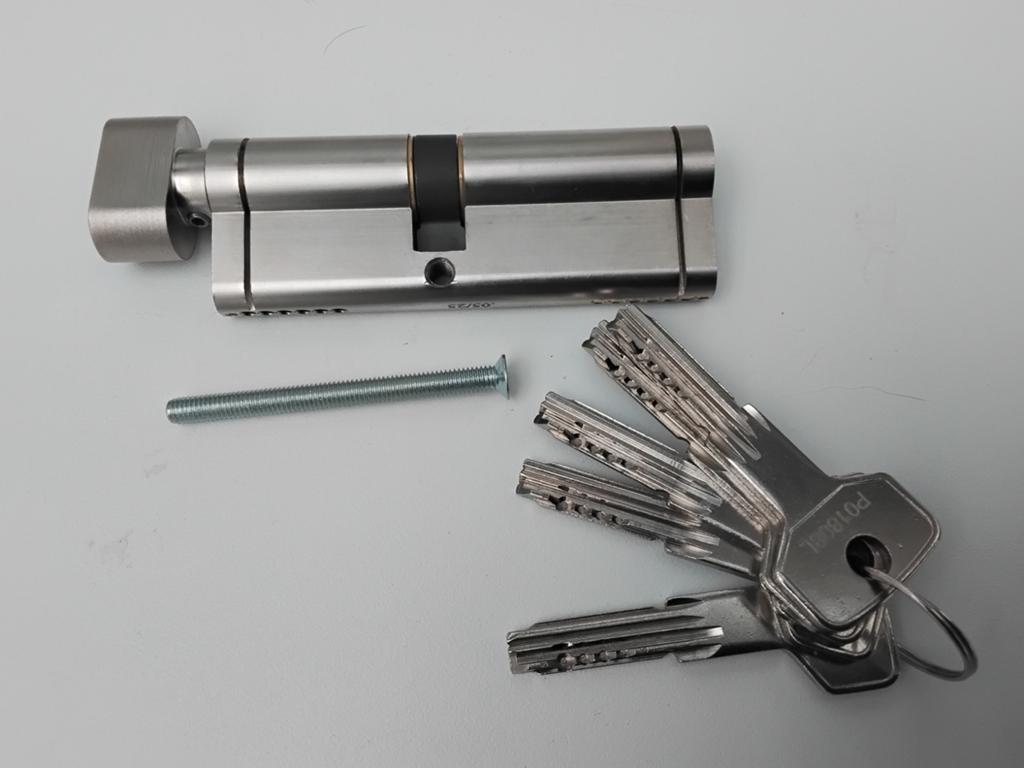 Deurslotcilinder 50/40 met draaiknop, Doe-het-zelf en Bouw, Hang- en Sluitwerk