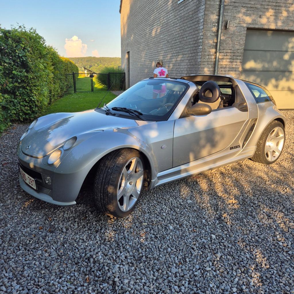 Smart Roadster Brabus 101 pk, Auto's, Zwart, Roadster, Leder, Particulier