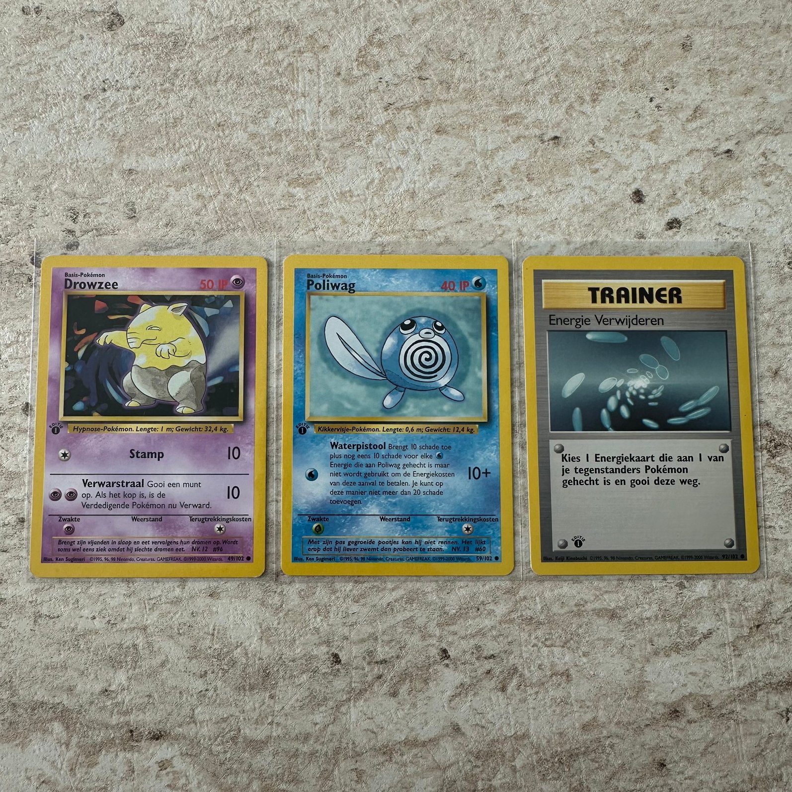 Zeldzame eerste editie base set kaarten, Hobby en Vrije tijd, Verzamelkaartspellen | Pokémon, Ophalen, Zo goed als nieuw, Meerdere kaarten