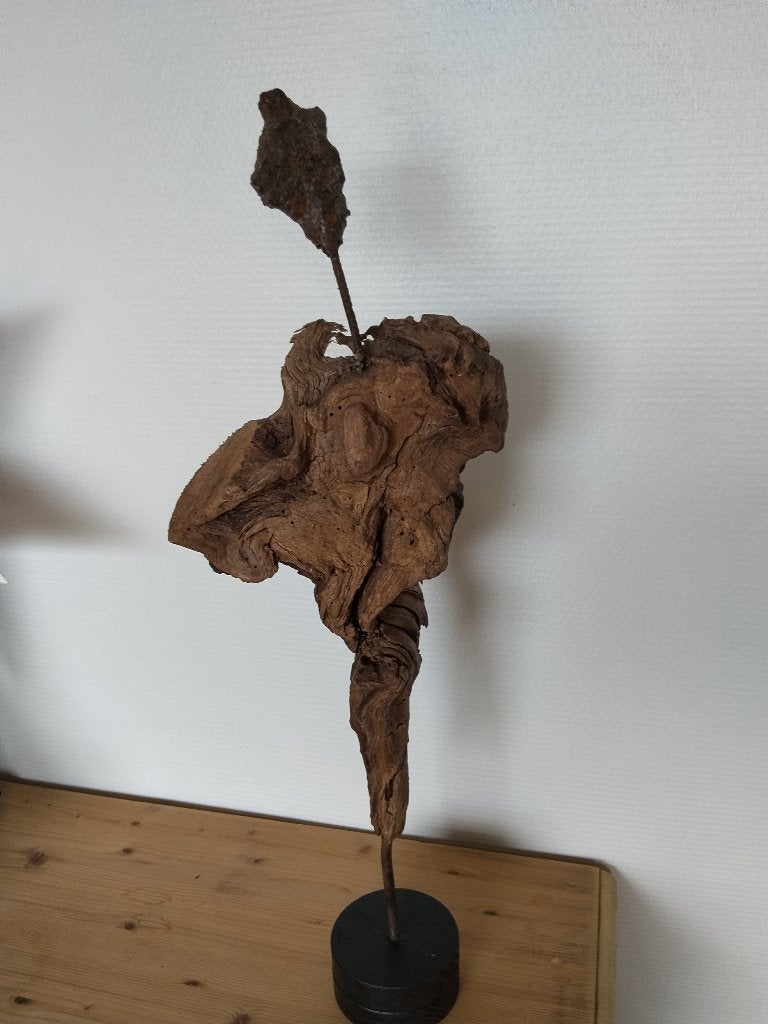 beeldhouwwerk, Antiek en Kunst, Ophalen, Gepatineerd, Hout