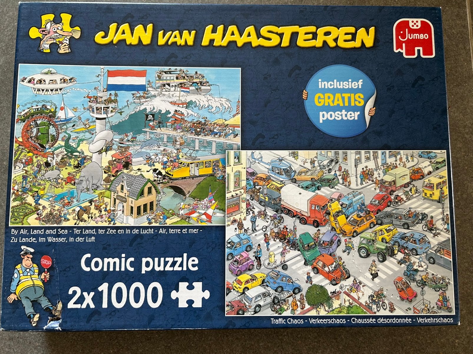 Twee puzzels Jan van Haasteren, Ophalen, 500 t/m 1500 stukjes, Zo goed als nieuw, Legpuzzel