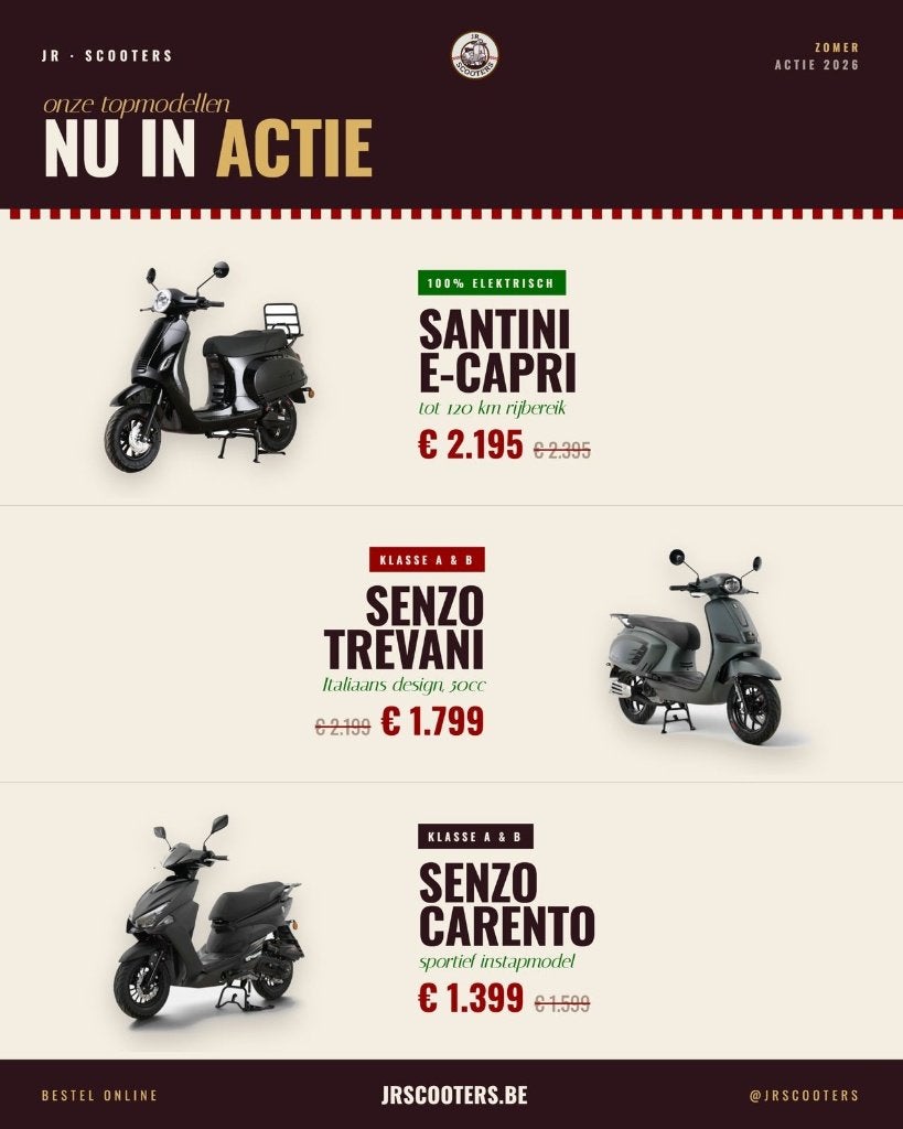 JR Scooters Nieuwe & Tweedehands & Service Zandhoven, Fietsen en Brommers, Scooters | Overige merken, Ophalen of Verzenden, Nieuw