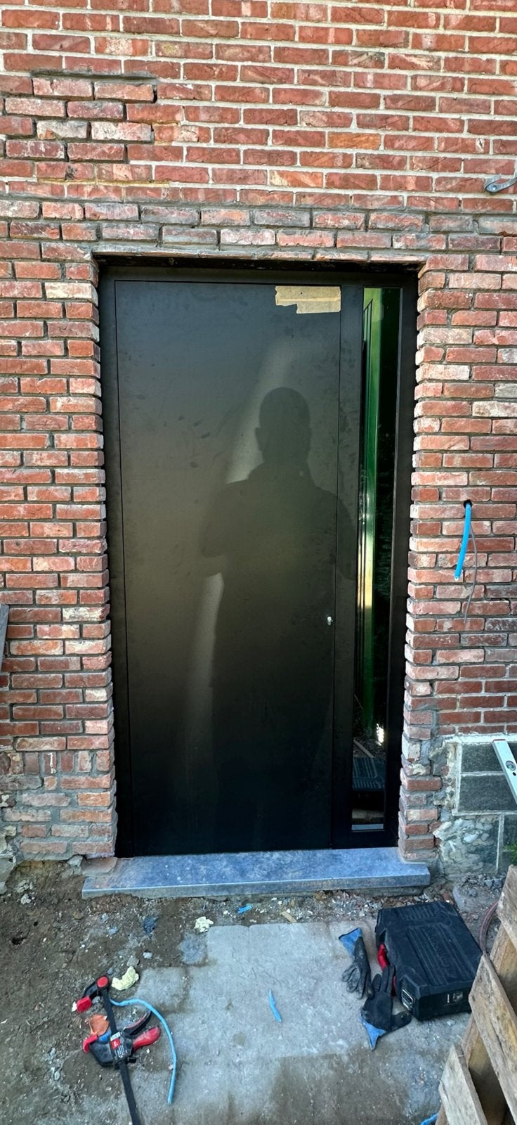 Aluminium buitendeur 114 x 222 cm, Doe-het-zelf en Bouw, Ophalen, Zo goed als nieuw, Aluminium