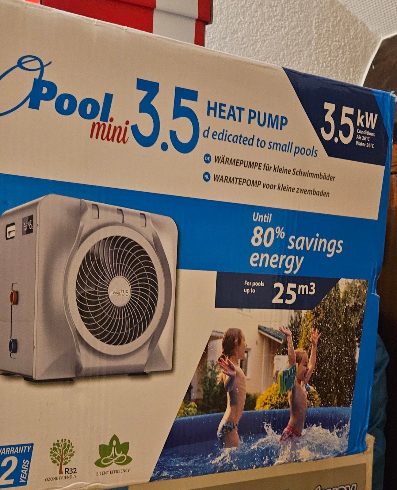 Warmtepomp voor zwembad, Ophalen, Zwembadpomp