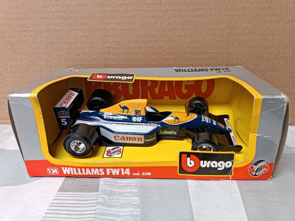 F1 - Bburago - Burago - Formule 1 - Williams FW14 - Renault, Ophalen of Verzenden, Zo goed als nieuw, Formule 1