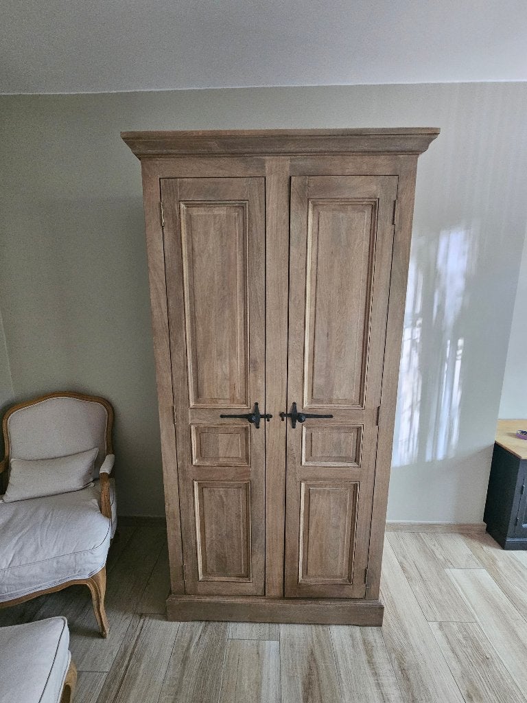 Armoire 2 portes en bois massif, 25 à 50 cm, Avec porte(s), Comme neuf, 50 à 100 cm