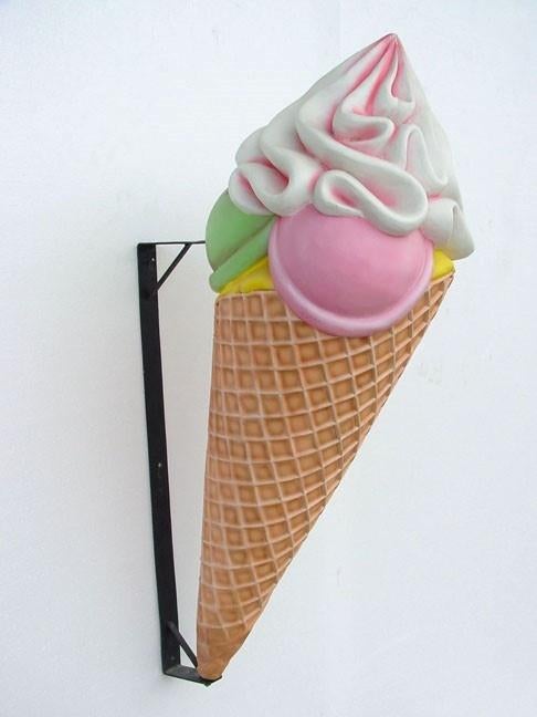 Schepijsje gevel 130 cm - slagroomijshoorn met 4 ijsbollen, Verzamelen, Ophalen, Nieuw
