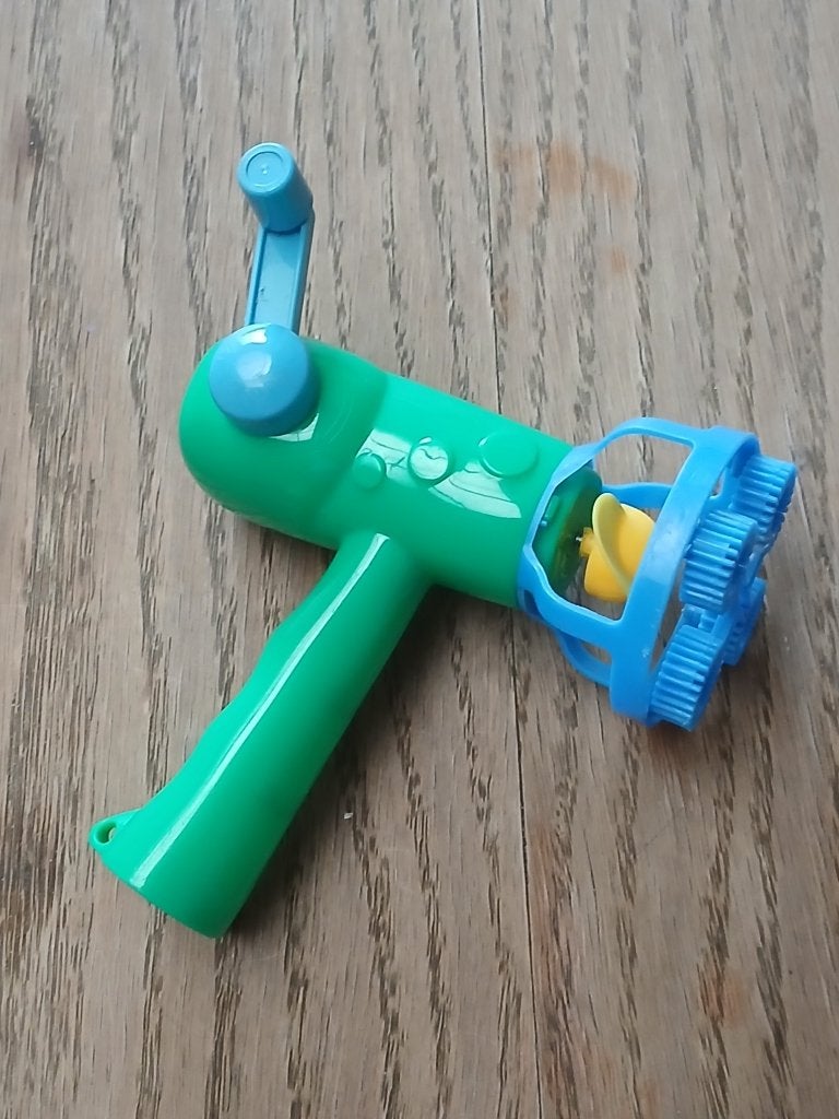 Handmatige Bellenblazer / Bellenblaasmachine - Groen/Blauw, Ophalen of Verzenden, Gebruikt