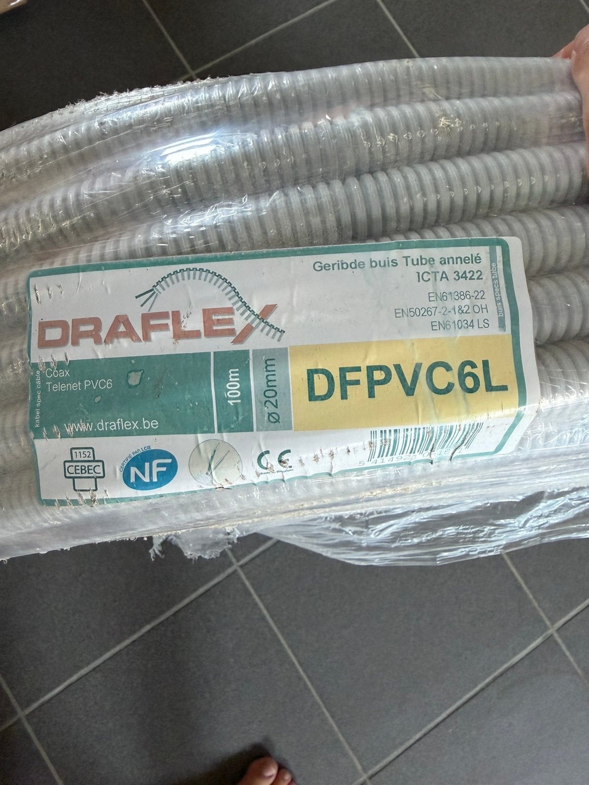 Telenetkabel pvc6 coax dia 20mm, Ophalen, Nieuw