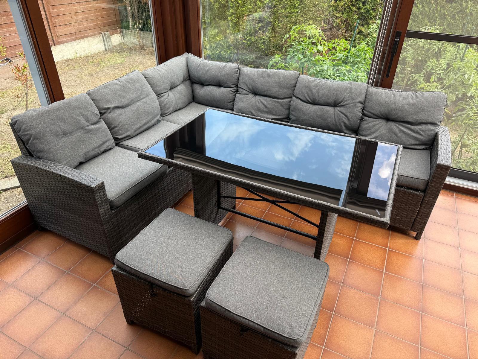 Set de salon, Jardin & Terrasse, Enlèvement, Utilisé, Banque, Sets de jardin