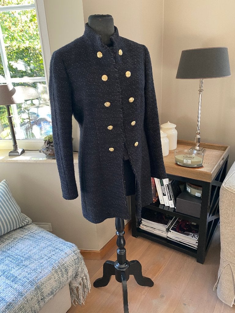 Blazer bouclé bleu foncé SCAPA « Monton » - 40, Taille 38/40 (M), Scapa, Enlèvement ou Envoi, Comme neuf