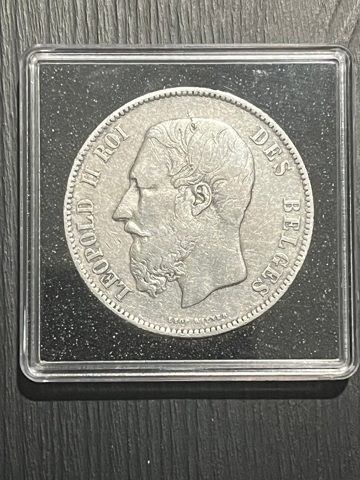 5 frank 1873 Leopold II zilver Belgie, Enlèvement ou Envoi, Monnaie en vrac, Argent, Argent