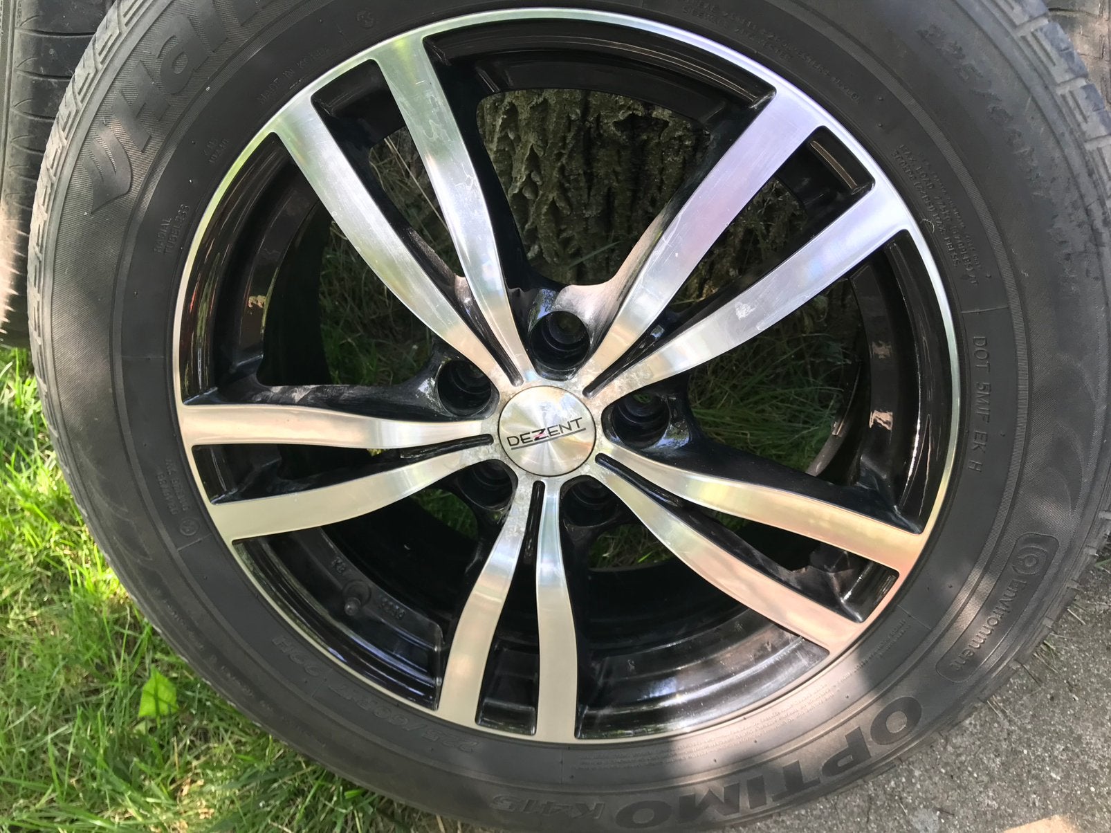 Velgen Dezent R17 + banden, Autos : Pièces & Accessoires, Pneus & Jantes, Enlèvement, 17 pouces, Pneus et Jantes
