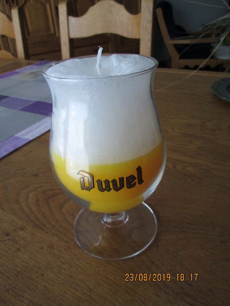 Bougie Duvel ou bougeoirs, double en verre ou en bois., Huis en Inrichting, Ophalen, Nieuw, Overige materialen, Kaars