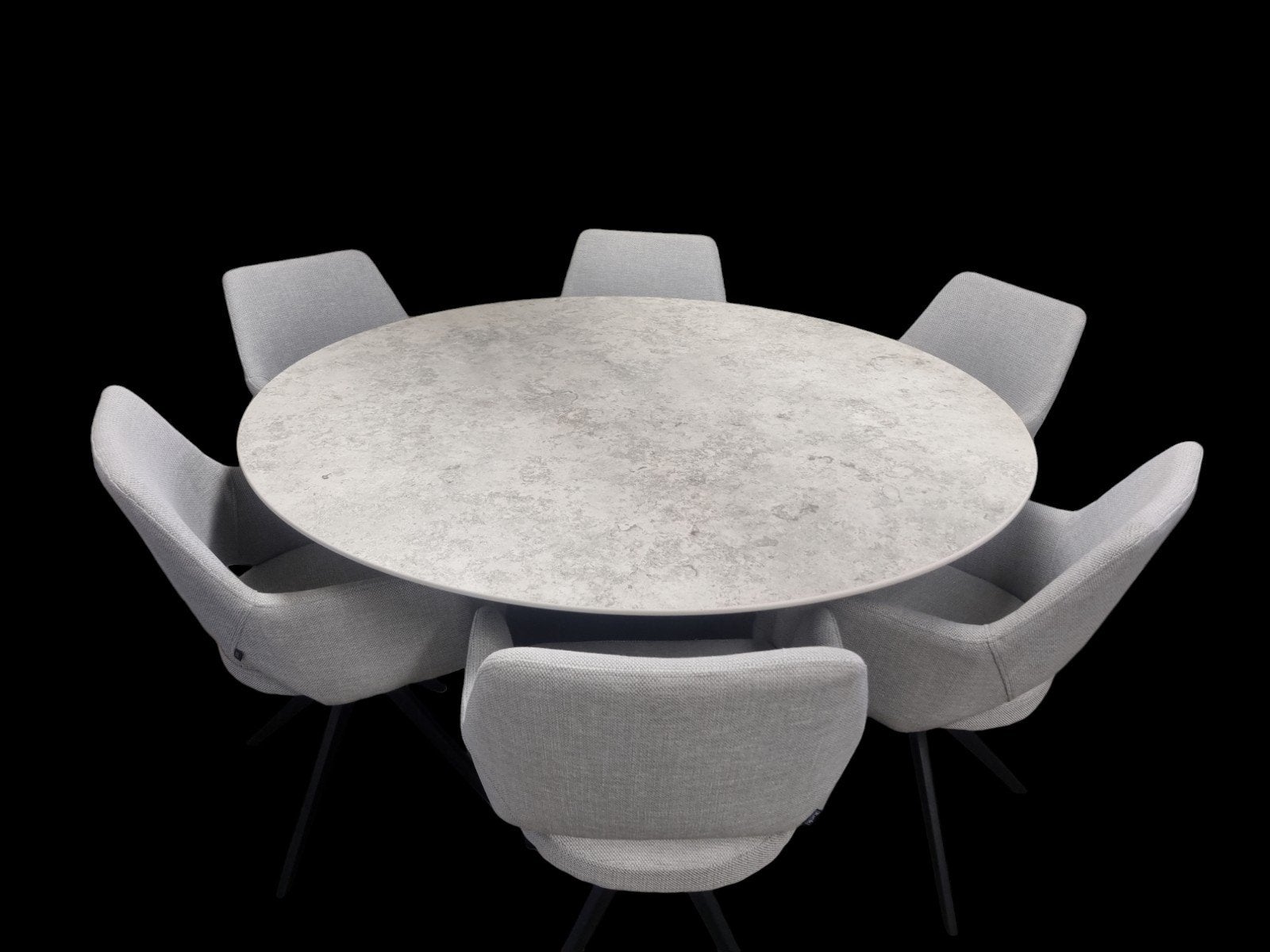 NIEUWE ronde eettafel VOLKERAMIEK dia150cm, Huis en Inrichting, Ophalen, Rond, Metaal