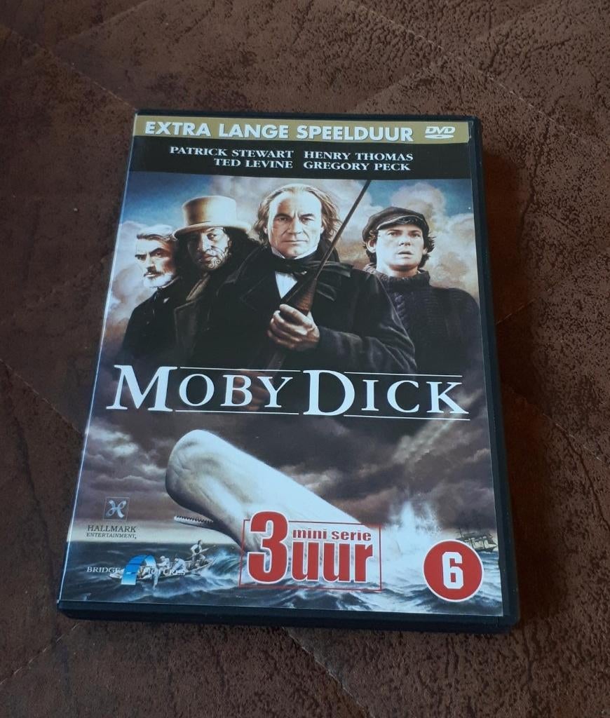 DVD-Moby Dick-mini serie 3 uur-Patrick Stewart/Gregory Peck, Verzenden, Zo goed als nieuw, Actie en Avontuur