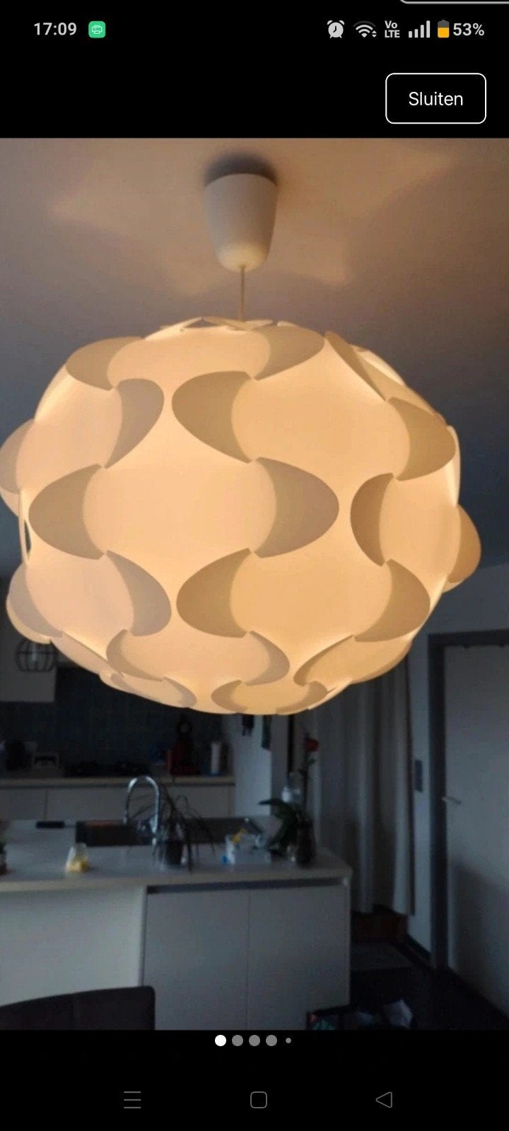 Witte luchter, Huis en Inrichting, Ophalen of Verzenden