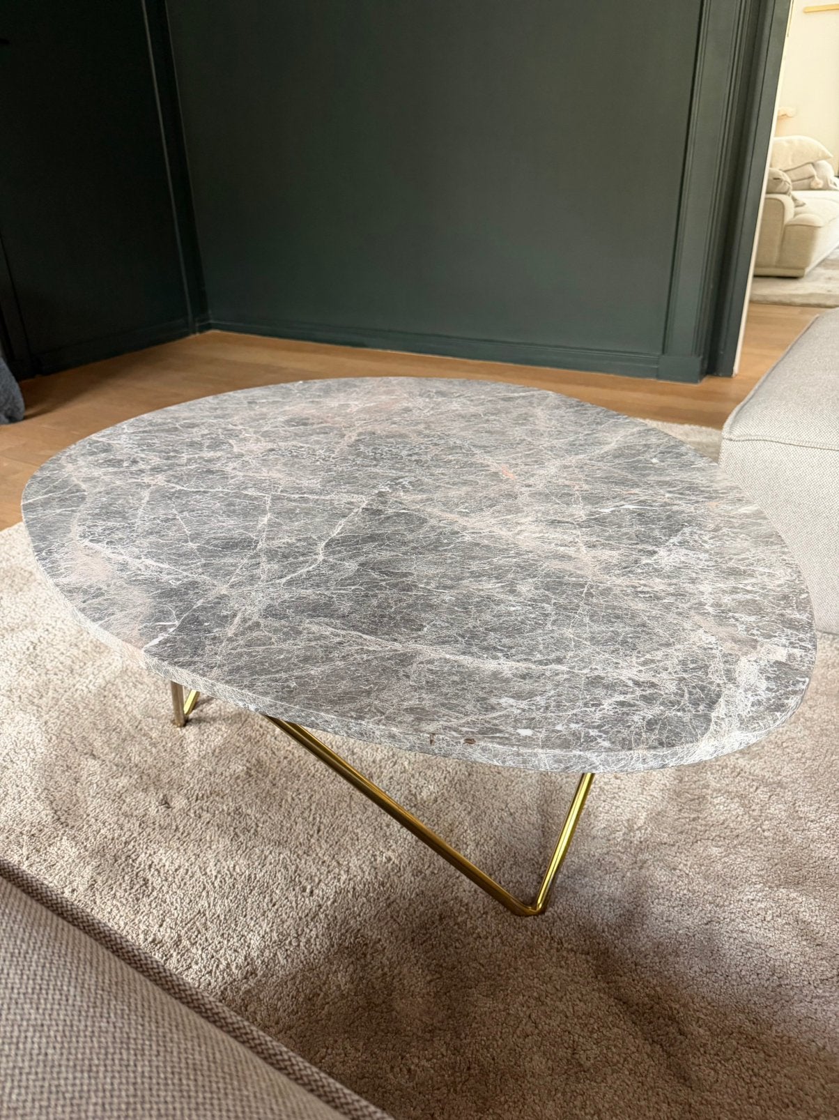 Marmeren salontafel Furnified, Ophalen, Gebruikt, 100 tot 150 cm, 50 tot 100 cm