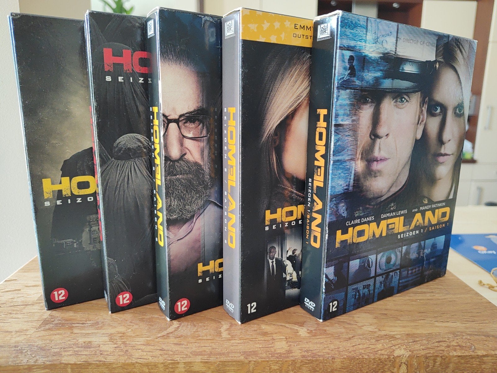 Homeland 1 - 2 - 3 - 4 - 5e seizoen, Cd's en Dvd's, Dvd's | Tv en Series, Nederlands, Ophalen of Verzenden, Zo goed als nieuw