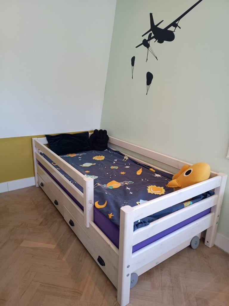 Kinderbed meegroeibed van flexa, Enlèvement, Matelas