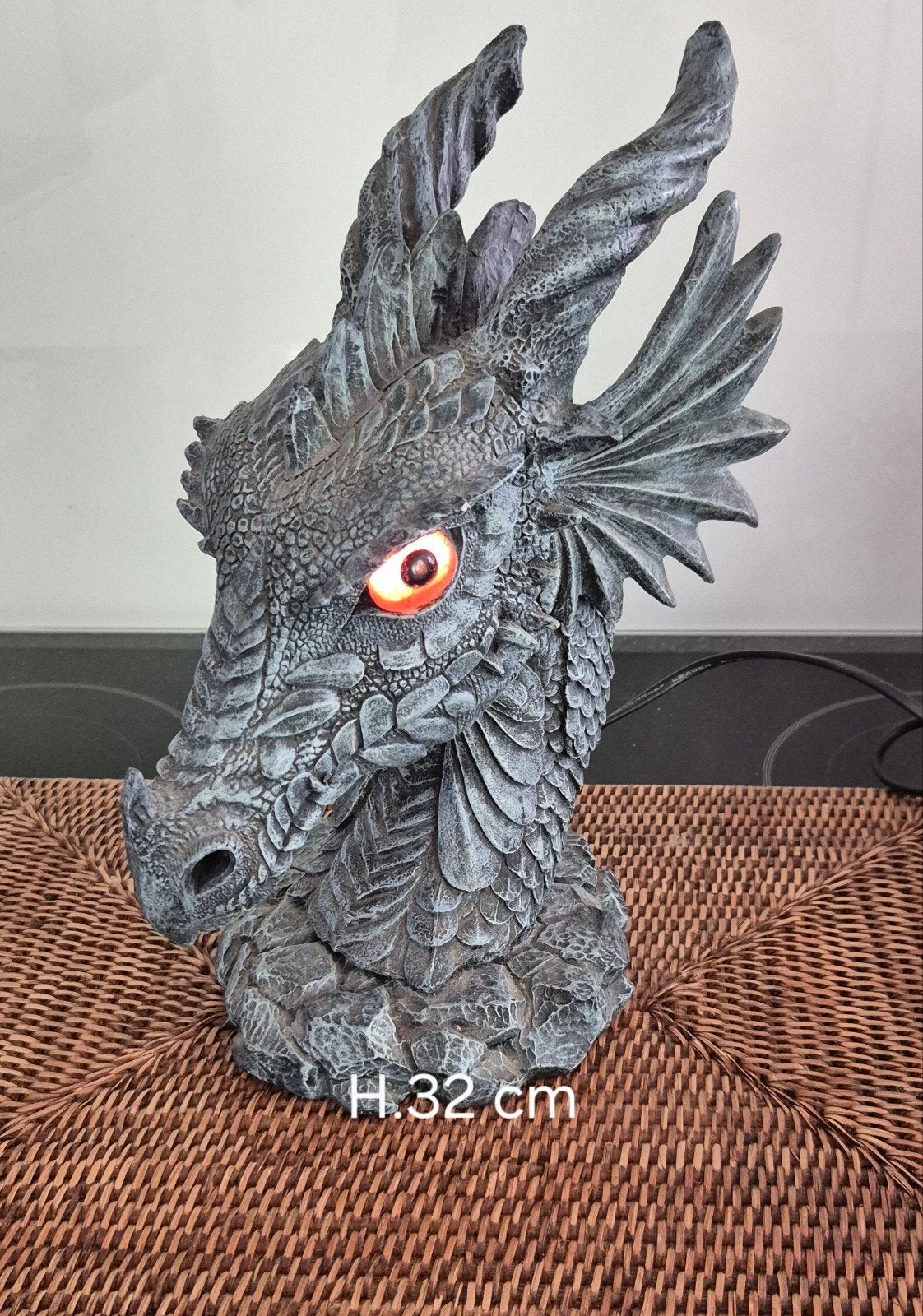 Drakenlamp 32 cm/Werkende verlichting (Ogen schijnen ), Ophalen