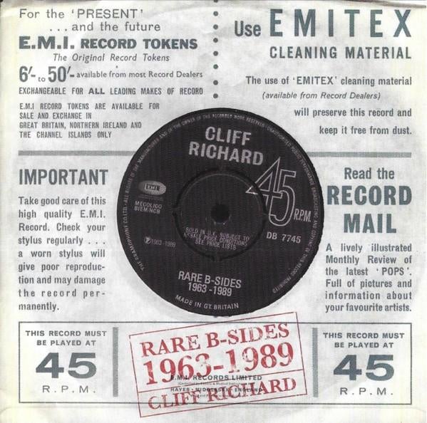 CLIFF RICHARD - RARE B-SIDES, Verzenden, 1960 - 1969, Zo goed als nieuw