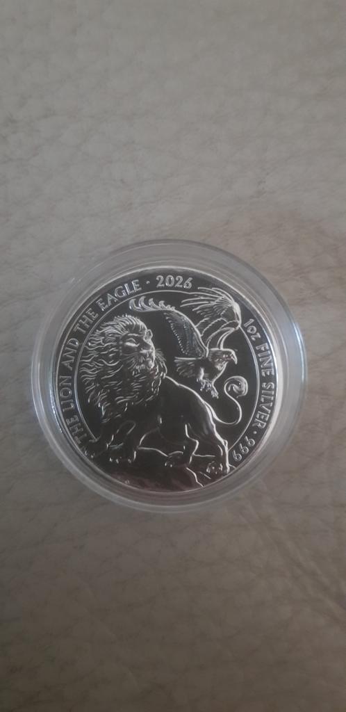 Le lion et les aigles, pièce de 1 oz en argent 2026, Timbres & Monnaies, Enlèvement ou Envoi, Argent