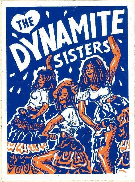 (m100) The Dynamite Sisters, promotiesticker, Verzenden