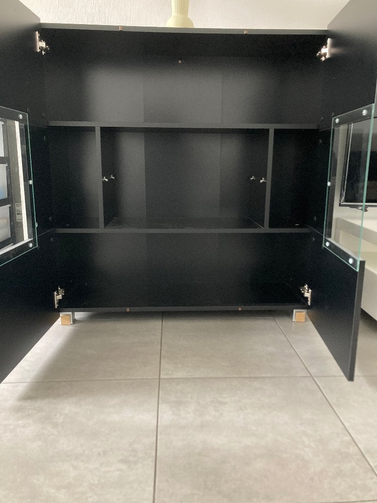 Vitrine avec éclairage, Teck, 25 à 50 cm, Comme neuf, 100 à 150 cm