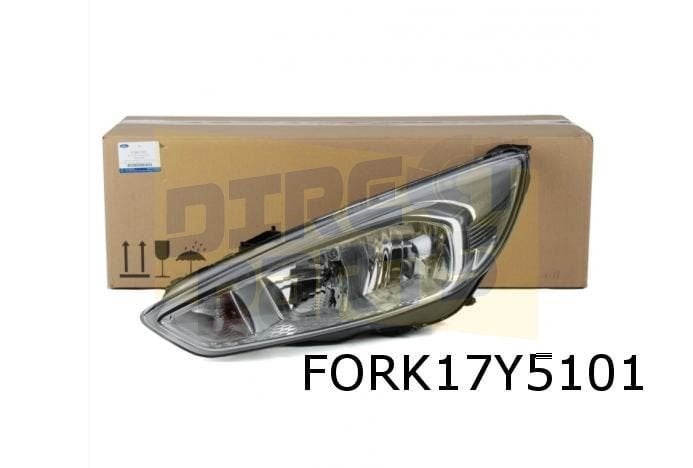 Ford Focus koplamp Links (halogeen / Alu.) Origineel  206061, -, Verzenden, -, Nieuw