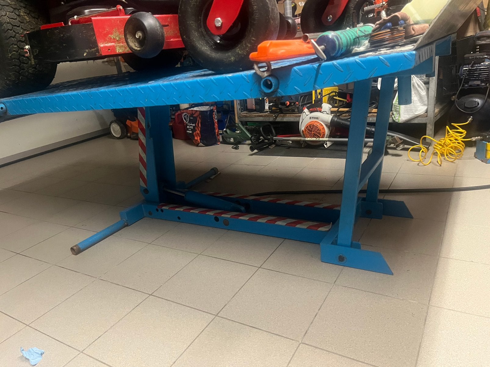 Heftafel 900kg, Ophalen