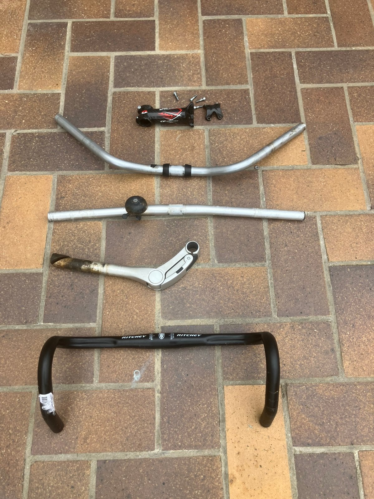 Guidons et potences de vélo, Vélos & Vélomoteurs, Vélos Pièces, Enlèvement ou Envoi, Stadsfiets, Guidon, Aluminium