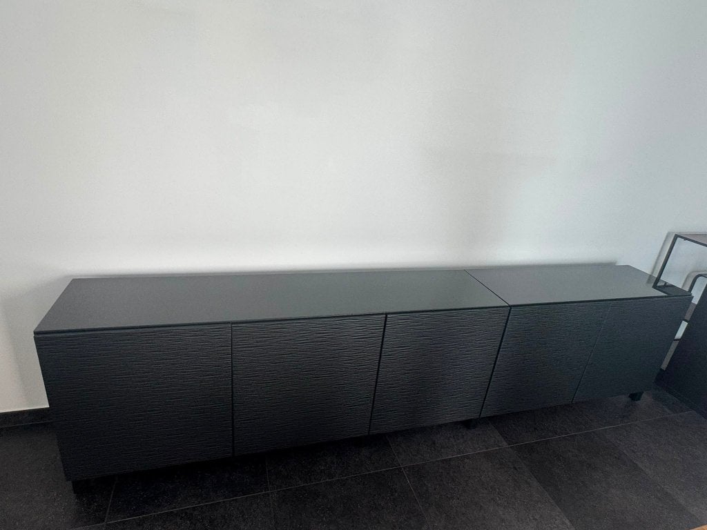 Dressoir zwart, Huis en Inrichting, Kasten | Dressoirs, Ophalen, Overige houtsoorten, 200 cm of meer, Modern