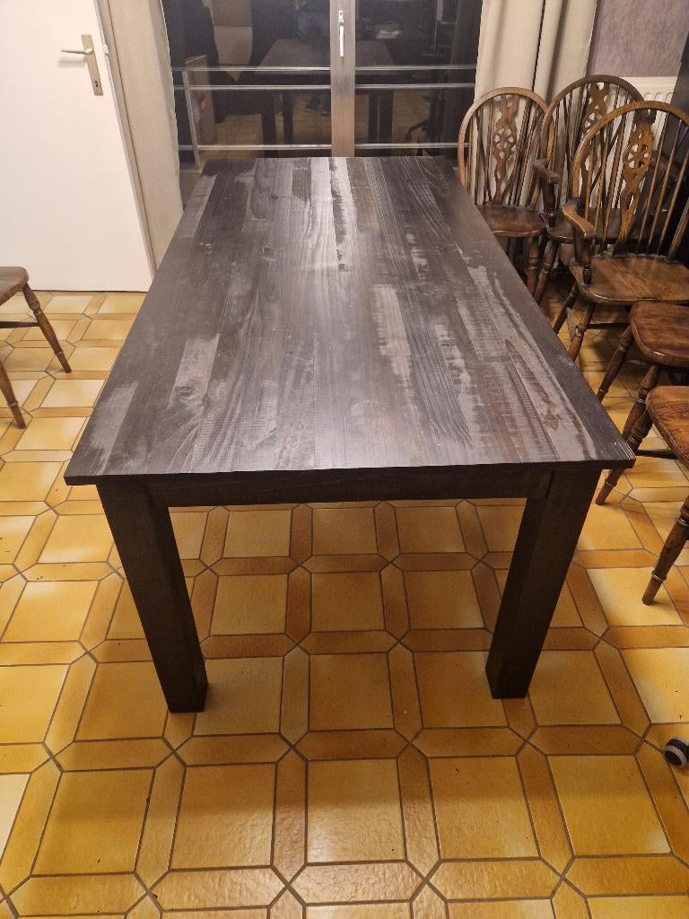 Tafel + 6 stoelen, Huis en Inrichting, Tafels | Eettafels, Ophalen, Gebruikt, 50 tot 100 cm, Vijf personen of meer