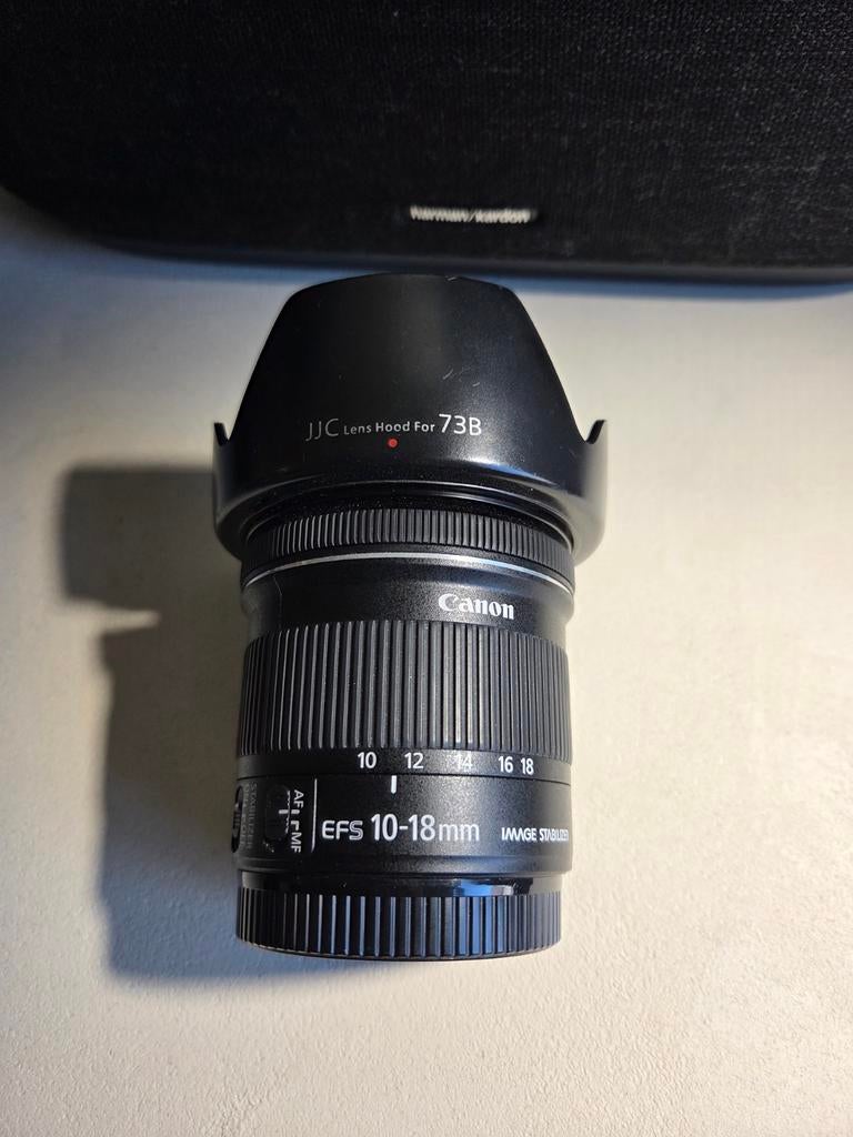 Canon EF-S 10-18mm 4.5/5.6 STM met zonnekap, TV, Hi-fi & Vidéo, Enlèvement