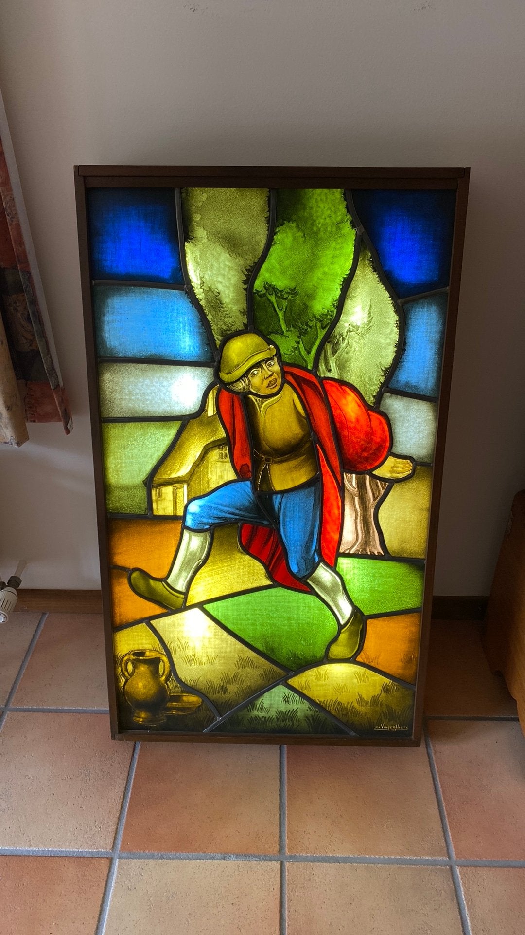 Glasraam “Lamme Goedzak” van Leo VingerHoets, Antiek en Kunst, Ophalen