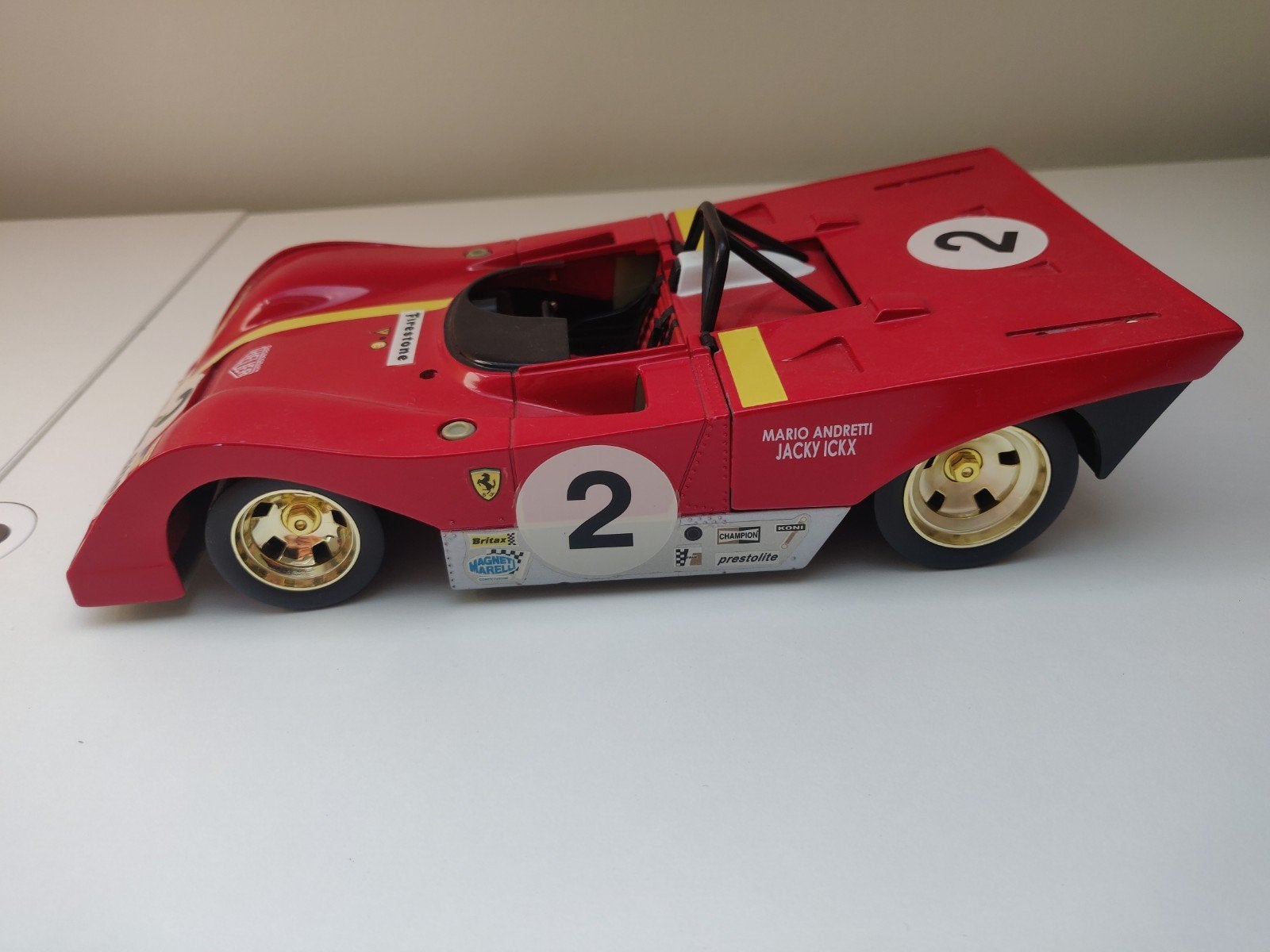 Maisto - Ferrari 312P (1972) #2 - 1/18, Hobby en Vrije tijd, Ophalen of Verzenden, Zo goed als nieuw, Auto, Maisto