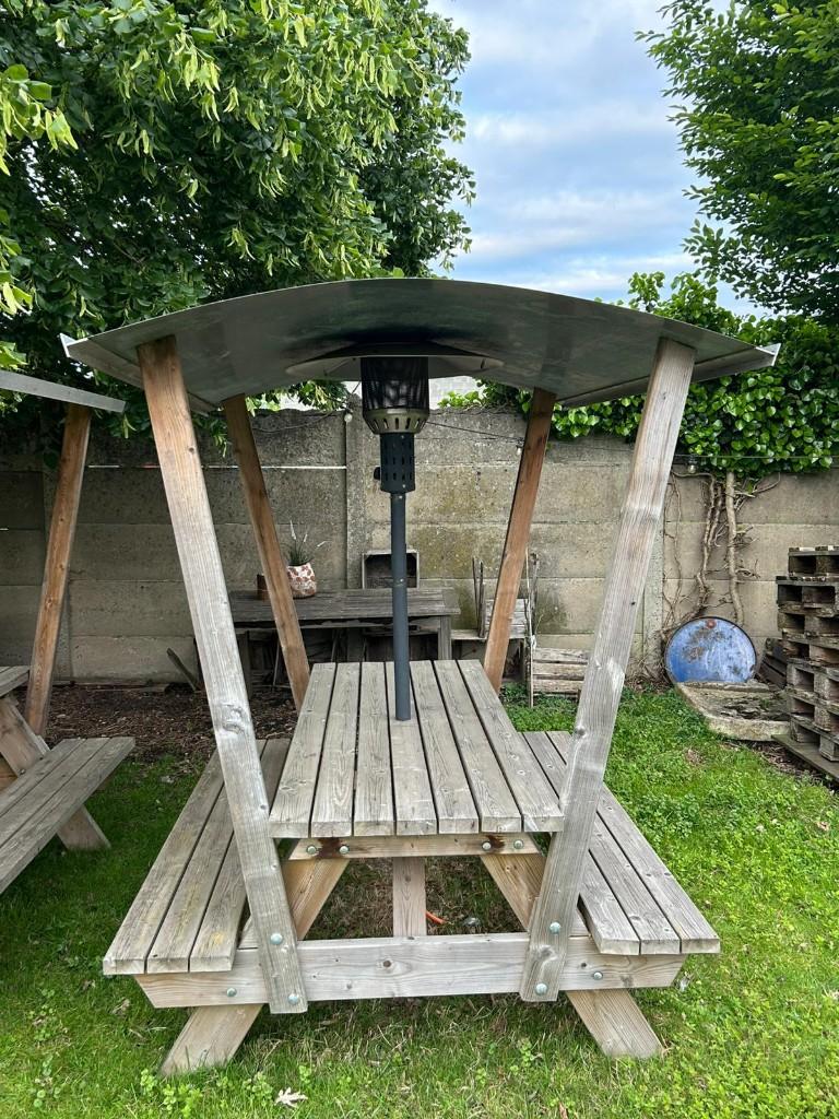 Picknickbank, Tuin en Terras, Picknicktafels, Ophalen, Zo goed als nieuw, Rechthoekig, Hout
