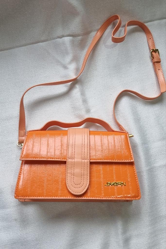 Sac à main / bandoulière orange marque JINGPIN, Envoi, Comme neuf, Orange, Sac à main