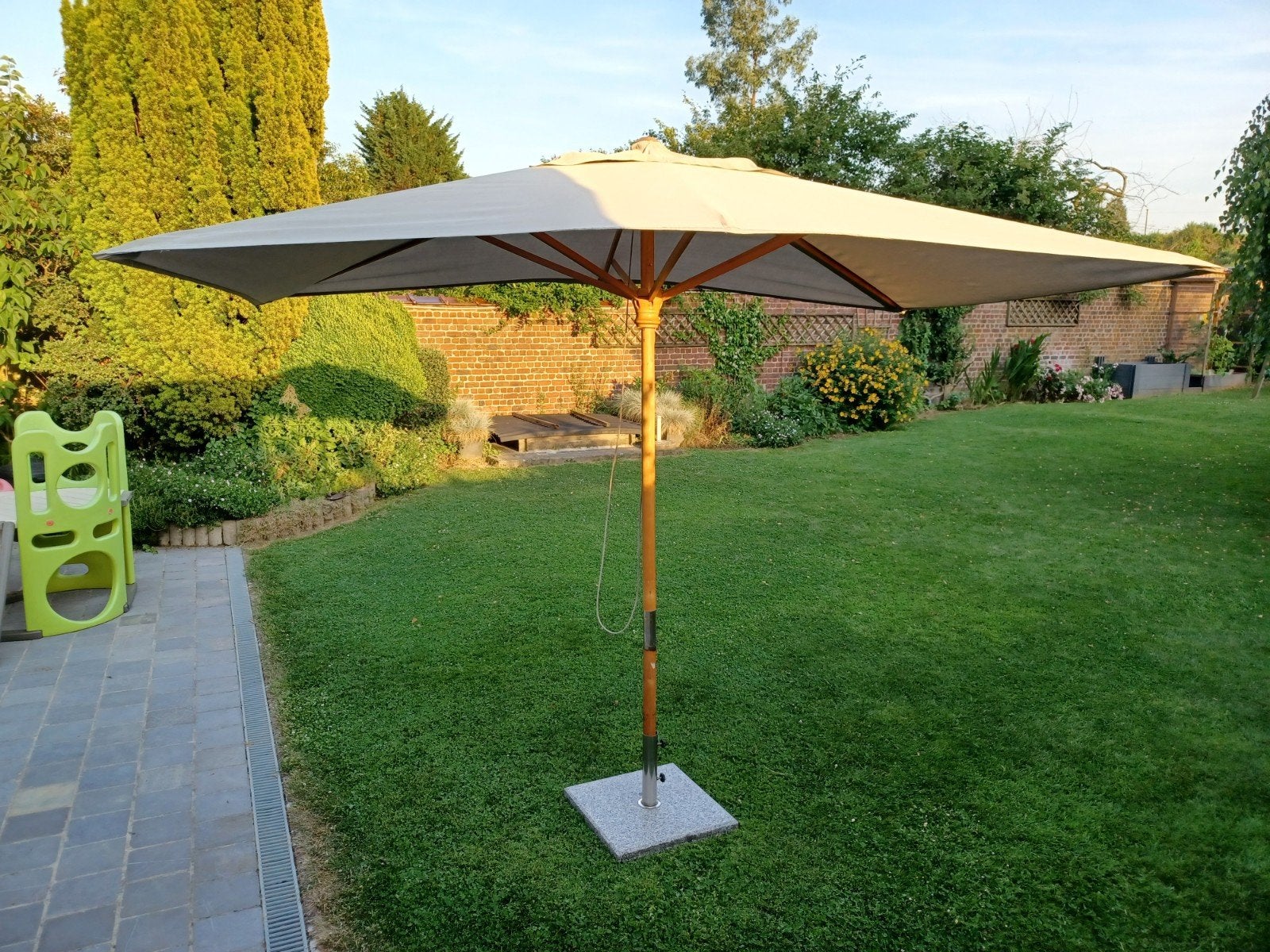 Parasol bois marin UV50, Enlèvement