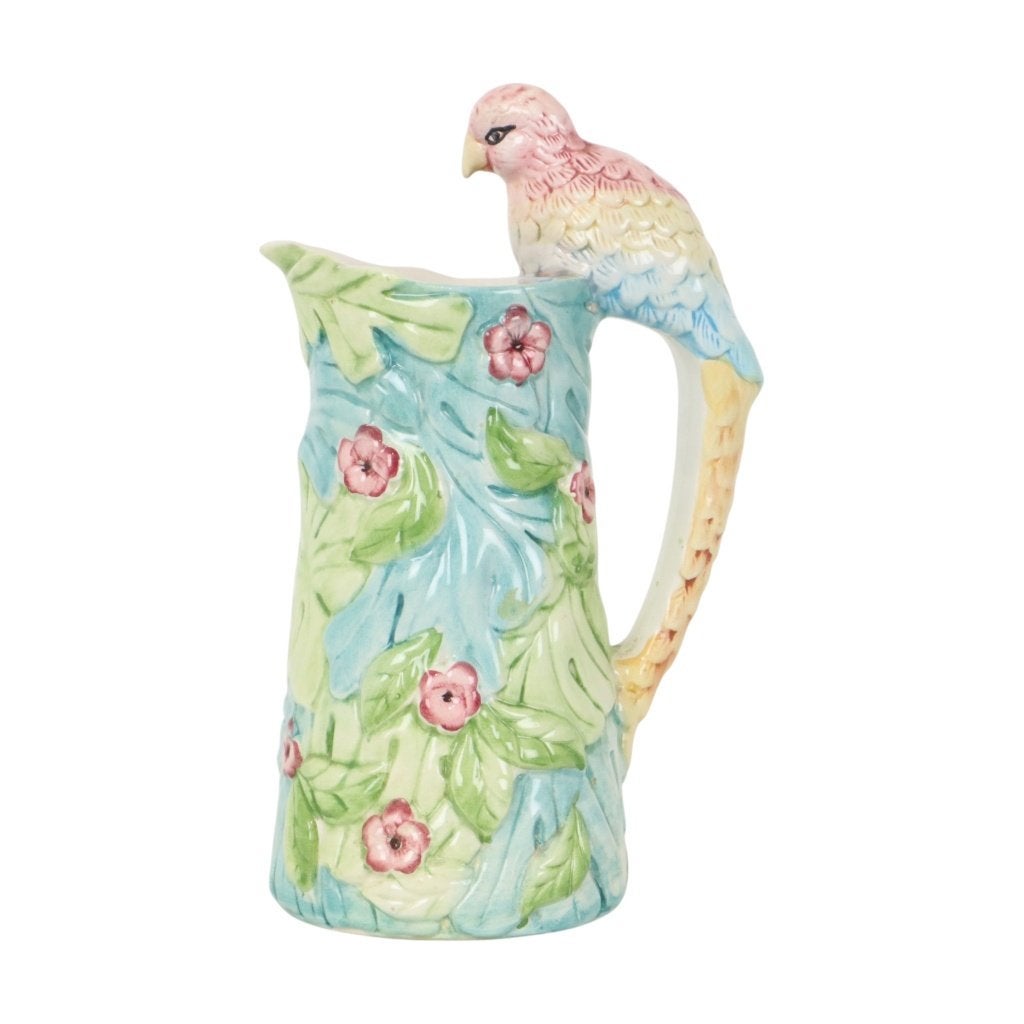 Vintage Papegaai Karaf Waterkan Vaas Keramiek 30cm, Ophalen of Verzenden