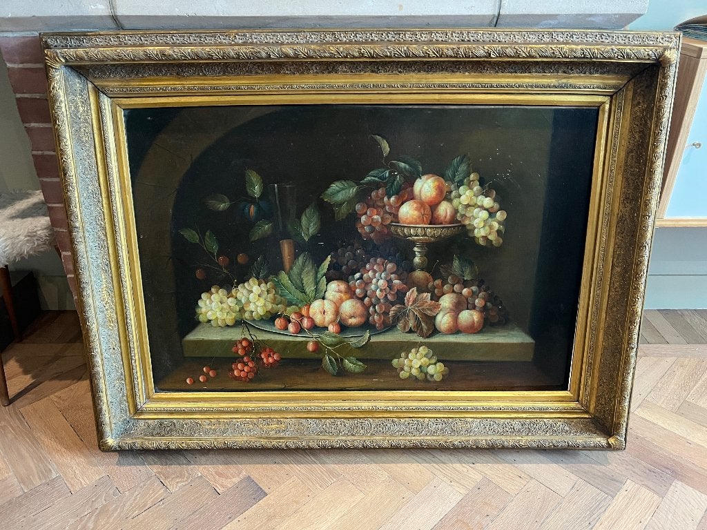 Stilleven G. Van Aerden met kader, Ophalen, Doek, Stilleven, Bijzondere lijst
